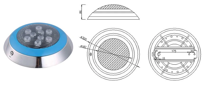 wholesale swimming pool blue lights 9w 18w led swimming pool light selling